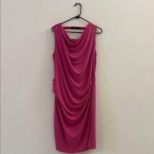 Robert Rodriguez Fuchsia Draped Midi Dress
